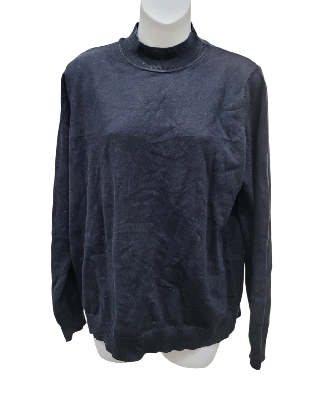 2/$20 Northern Reflections Black 100% Cotton Sweater Top Size: Large